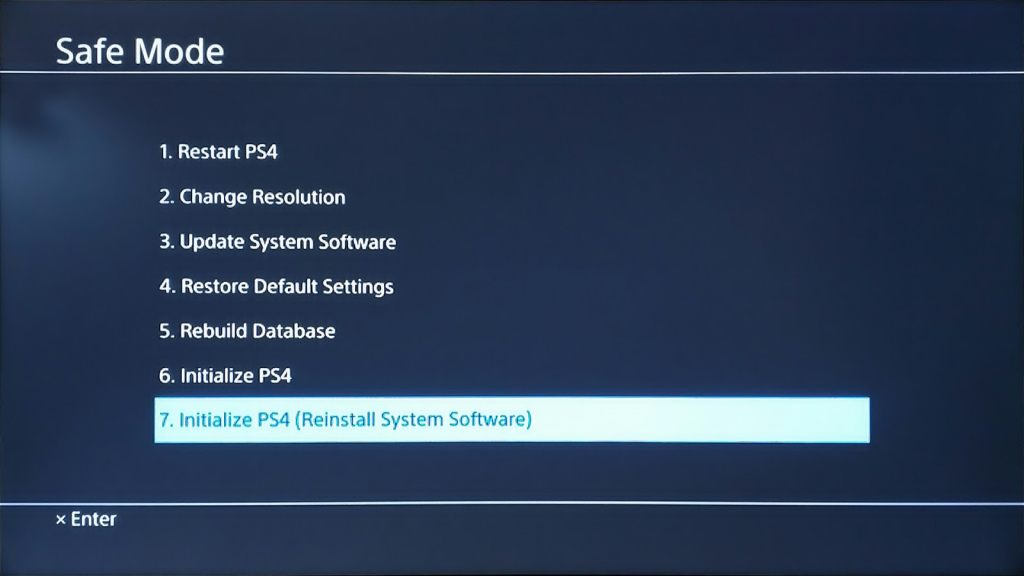 run ps4 in safe mode