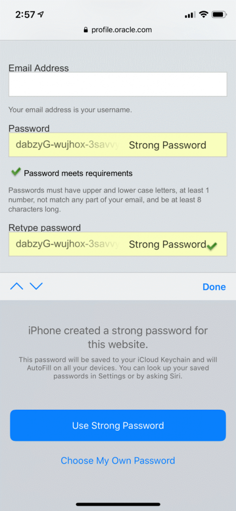 Create Strong Web & App Password