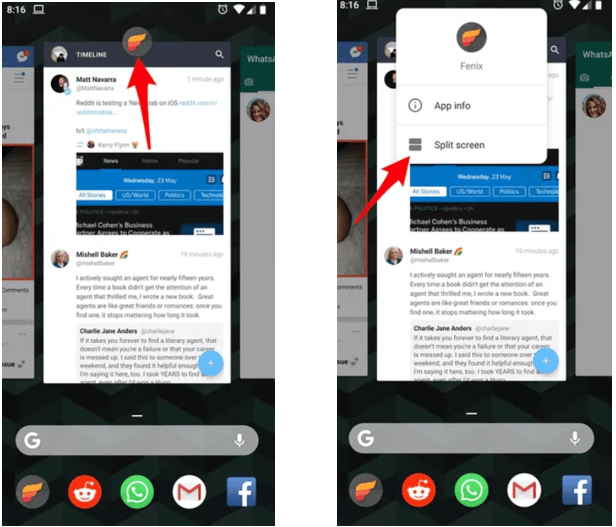 Screen Pinning and Split Screen At One Place