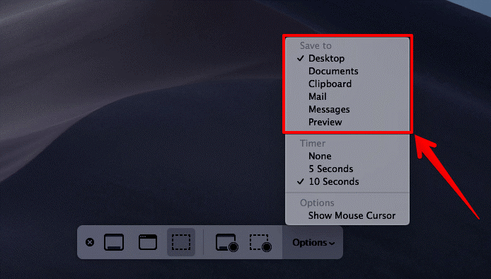 Select the Desired Location for Recording & Screenshot in Your MacOS Mojave