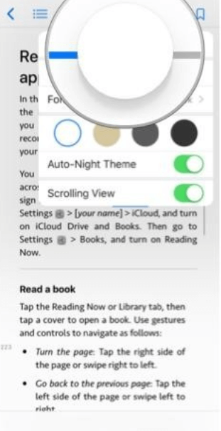 How to Balance brightness in Apple Books-4