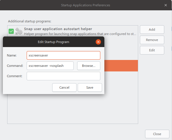 Start The Screensaver via AutoStart