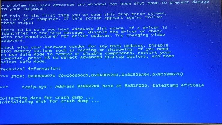blue screen error