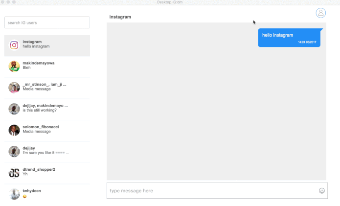 instagram direct message