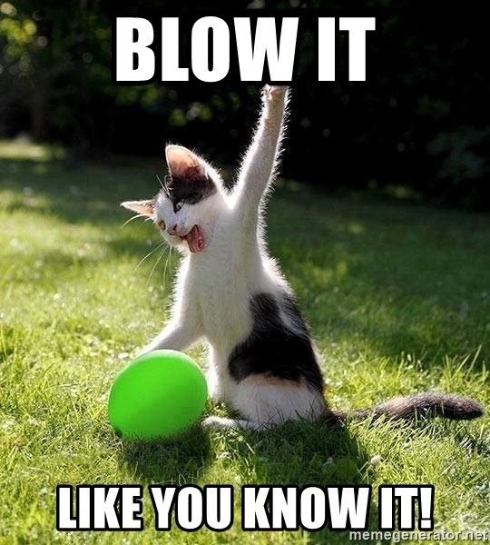 BLOW UP A BALLOON UNTIL IT EXPLODES IN LESS THAN 4.80 SECONDS