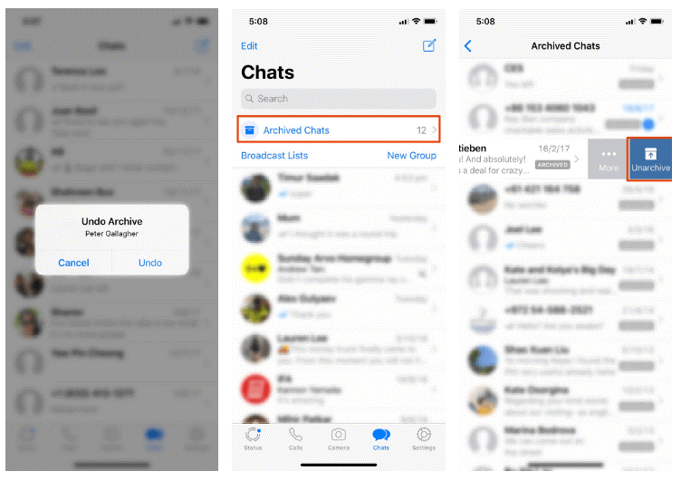 Restore Archived WhatsApp Messages