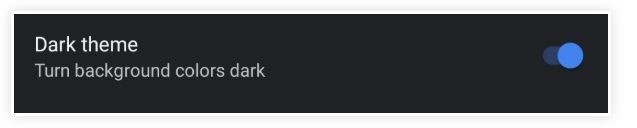 Dark theme