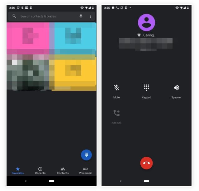 Enable Night Mode using Google Phone app