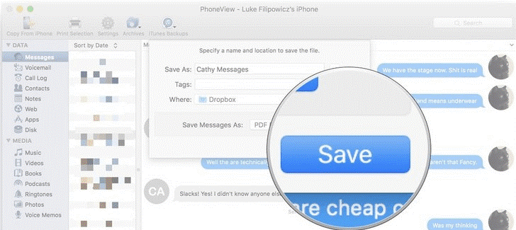 Steps to Extract Voicemails and Messages from iPhone step 7