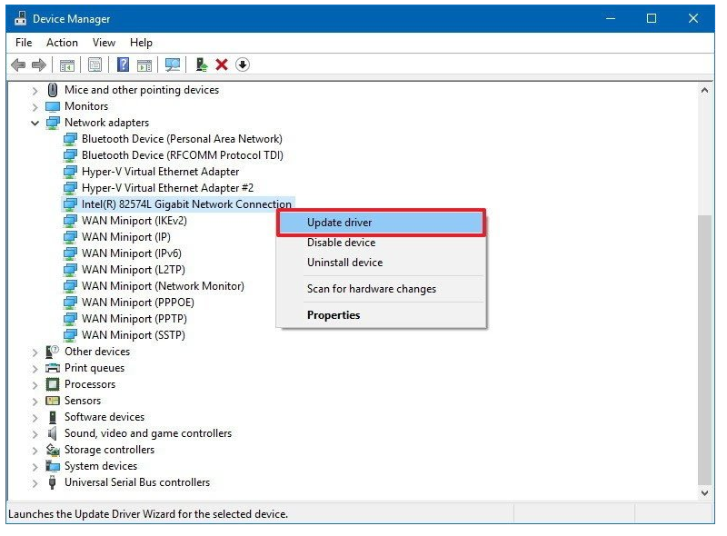 Device Manager window