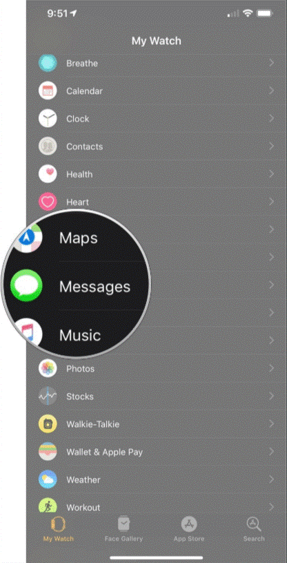How to Enable Customize Message Responses for Apple Watch step-2