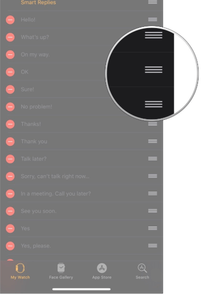 How to Rearrange Your Message Replies for Apple Watch step-5