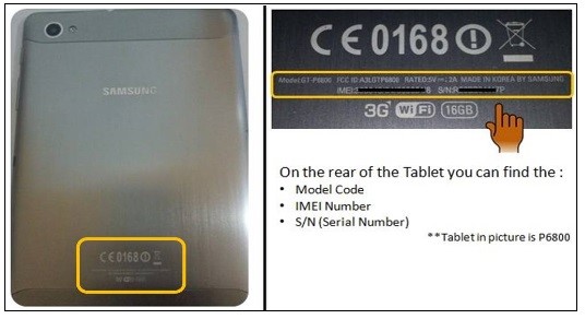 Samsung Original Check Code from the Back Panel step-2