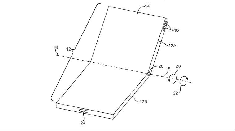 iPhone with foldable display