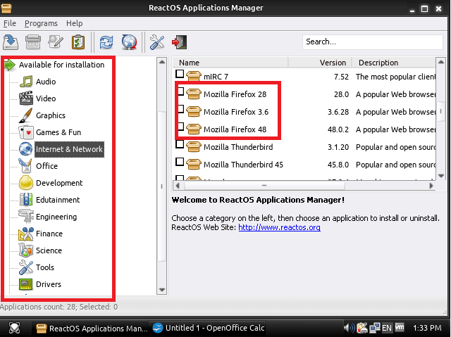 Add-Ons and Applications Manager