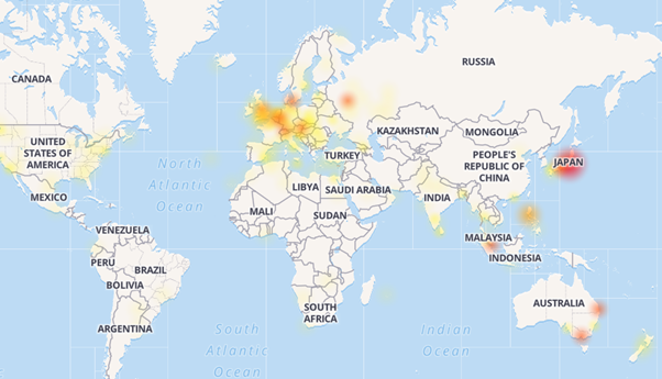 Facebook Family Apps Outage Map
