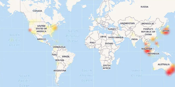 Gmail Outage Map