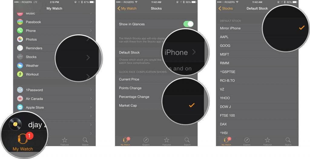 How to Set Stock on your Apple Watch Series 4