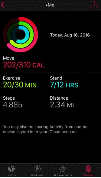Share Activity Rings Without Using Activity Sharing step-1