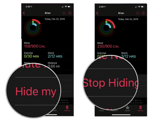 Step to Hide my Activity From Others