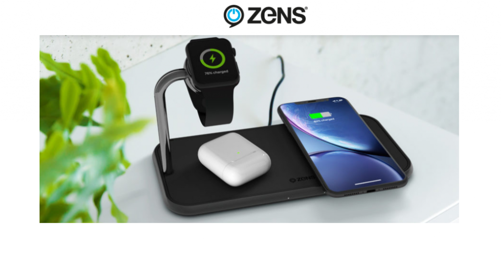 ZENS Dual + Watch Aluminium Wireless Charger