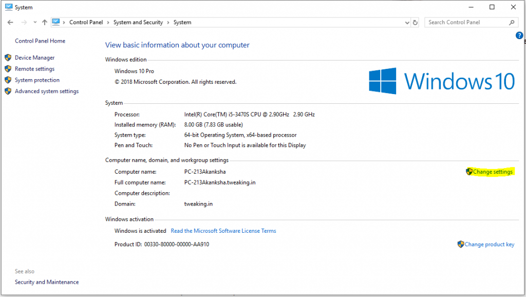 Disabled remote desktop connection