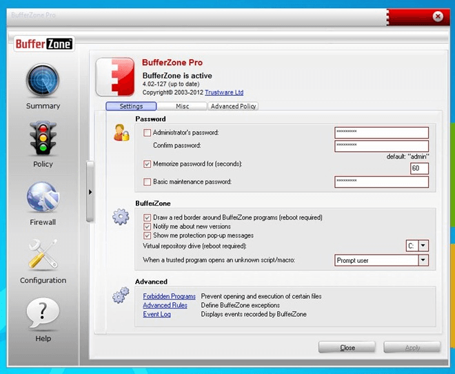 Buffer Zone - Best Sandboxing Software