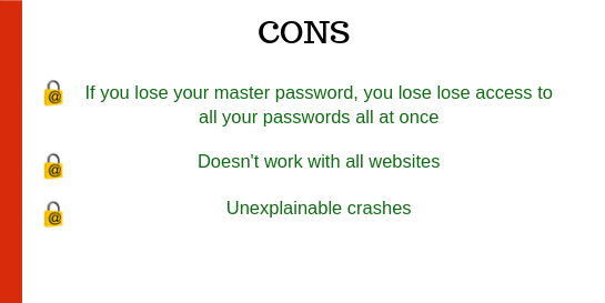 Keeper cons
