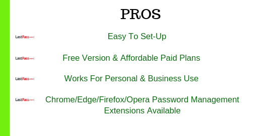 LastPass pros