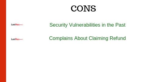 LastPass cons