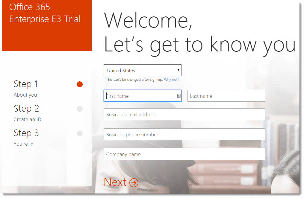 Sign up for Free Trial