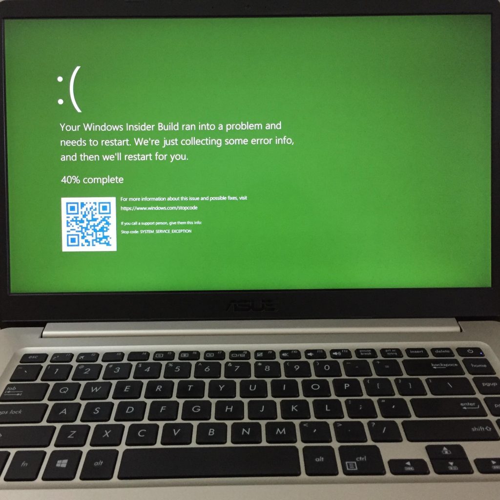 windows green screen error