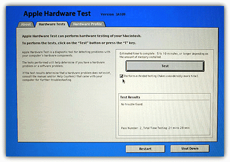 Apple hardware test