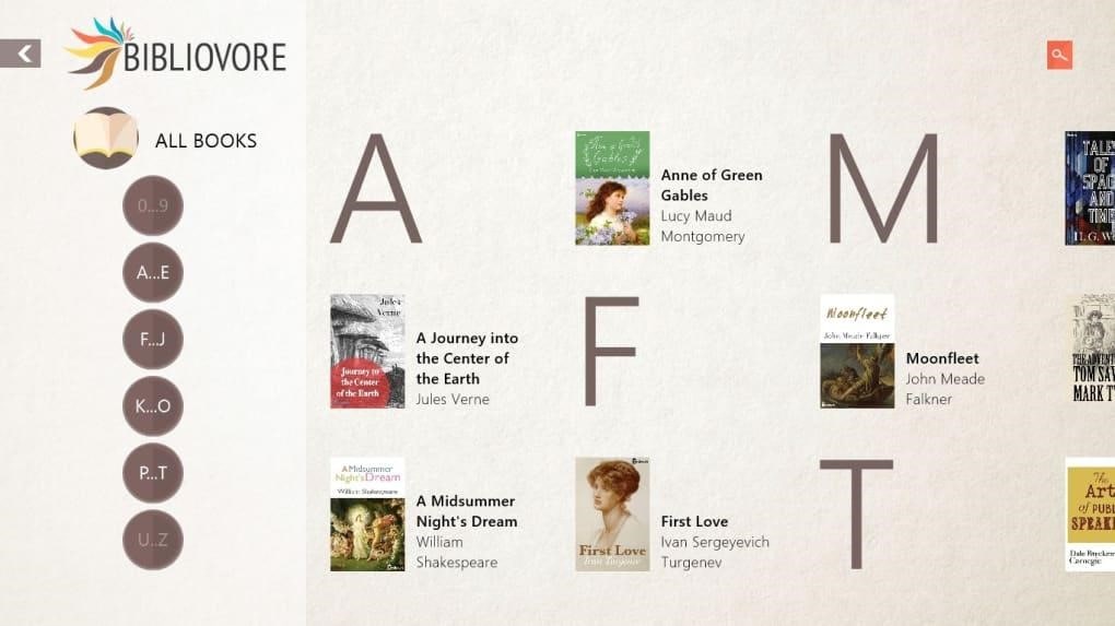 Bibliovore epub reader