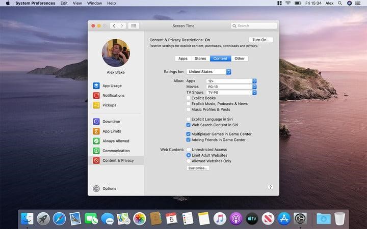 how setup Screentime on Mac