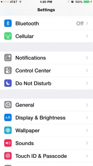 iPhone screenshot