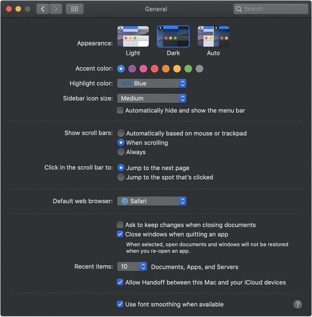 Automatic Dark Mode