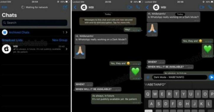 WhatsApp Dark Mode