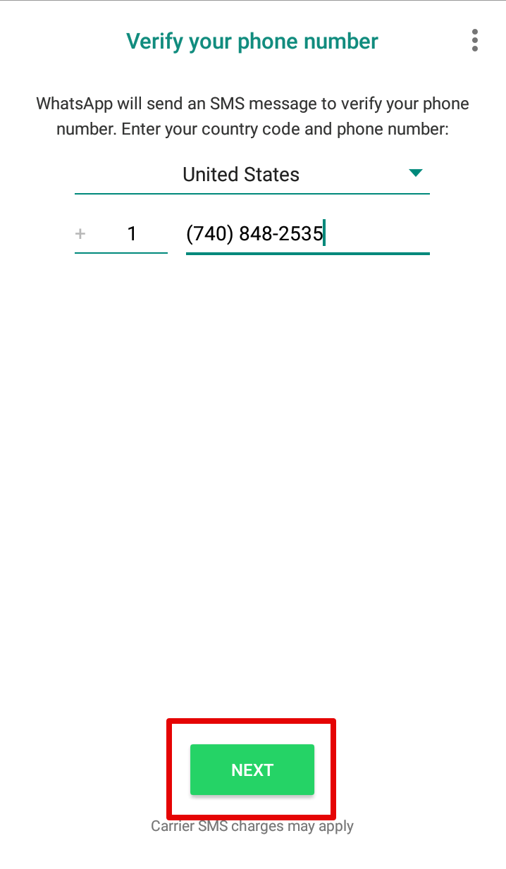 registering virtual no. for whatsapp
