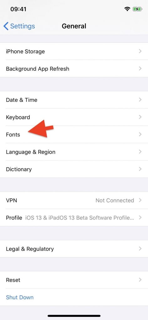 custom fonts on iOS 13