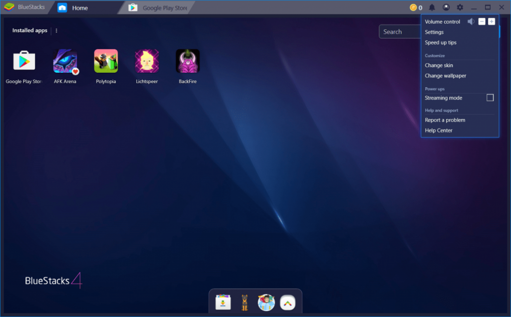 launch the BlueStacks