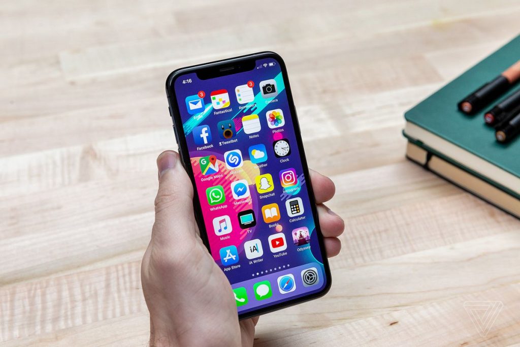 mobile-smart-phone-with-red-touch-screen-and-software