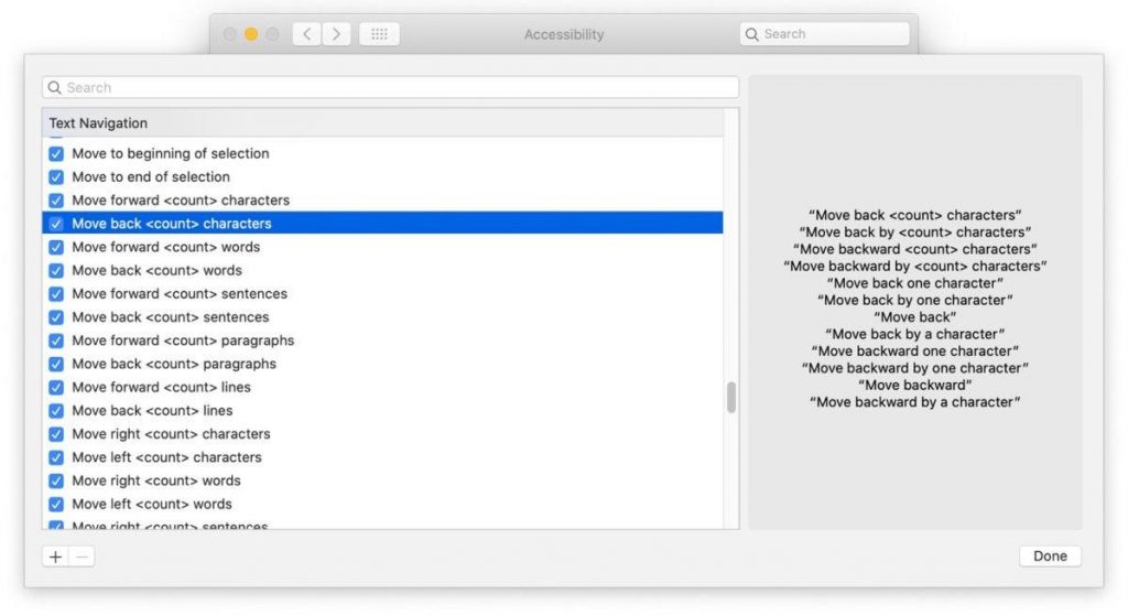 voice control on macOS Catalina