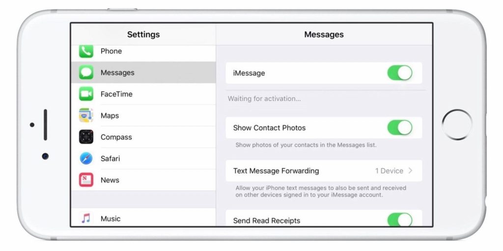 Activate iMessage on iPhone mobiles