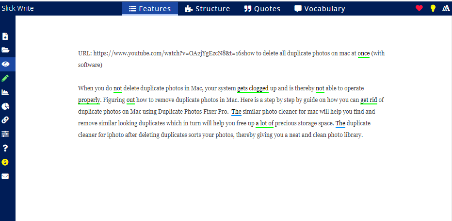 slick write - proofreading tool