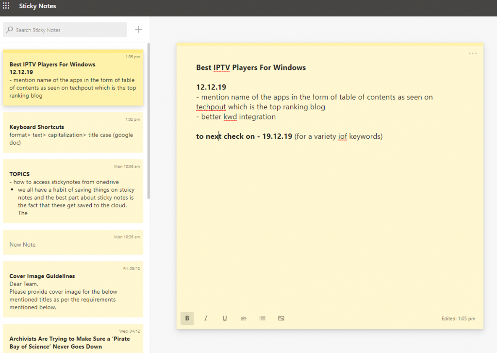 windows sticky notes on the web - microsoft sticky notes
