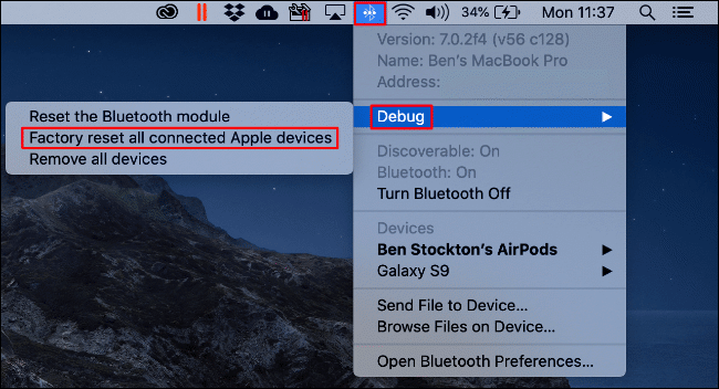Factory Reset Connected Devices