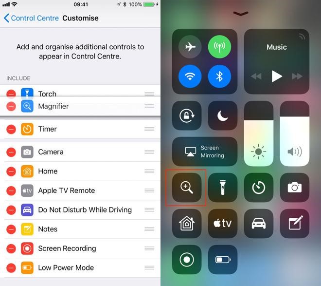 Customize Control Centre