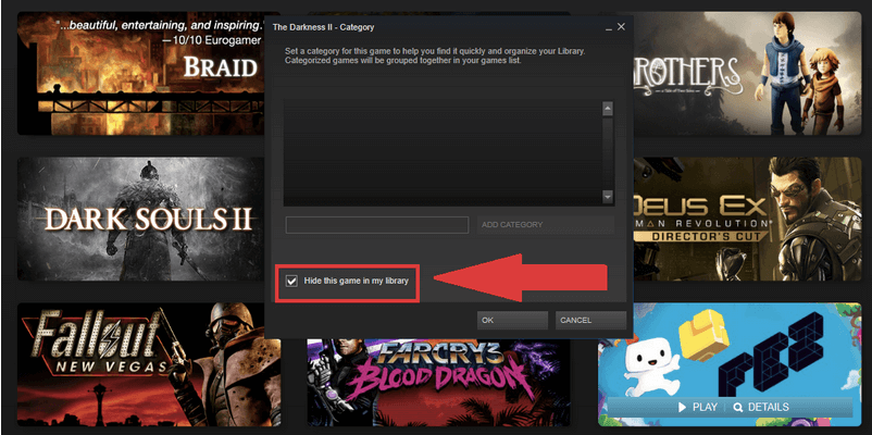 Hide Games from Steam Library