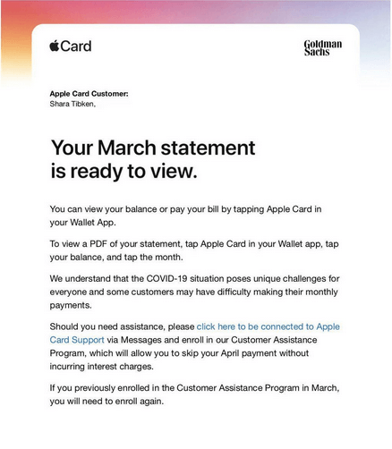Apple Allows Card Holders